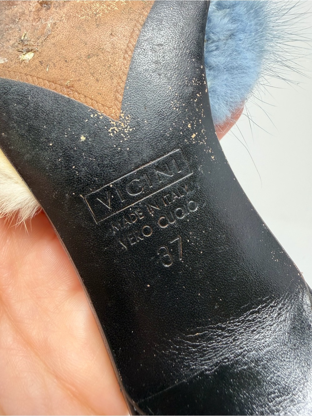 Giuseppe Zanotti Mink Fur Mule Heels Womens Size EU 37 - Picture 11 of 13